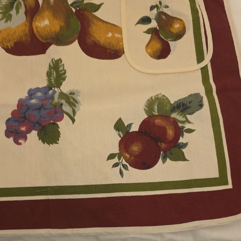 Fruit Pattern Apron with Pockets - Picture 5 of 7